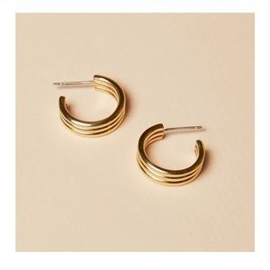 Each Jewelry Michelle Mini Hoops | Recycled Brass and Sterling Silver
